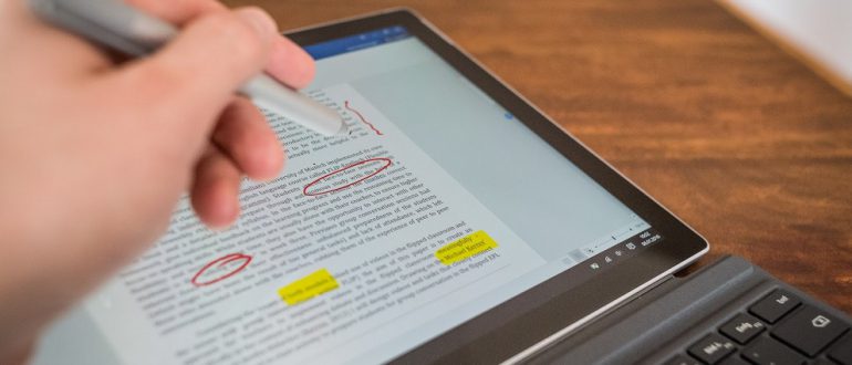 Microsoft Word auf dem Surface Pro 4