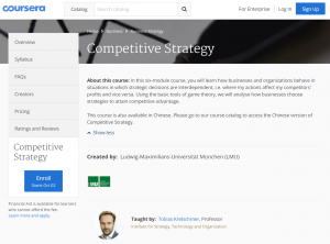 competitive strategy mooc lmu